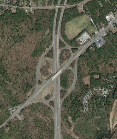 I-87 at US 9 in Moreau in 2015