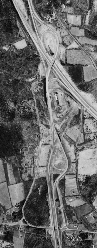 The Thruway at the Taconic State Parkway in 1981