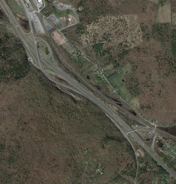 The Thruway at NY 22 and the Massachusetts Turnpike in 2014