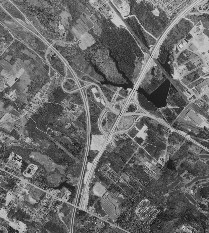 The Thruway at Washington Avenue and the Adirondack Northway in 1960