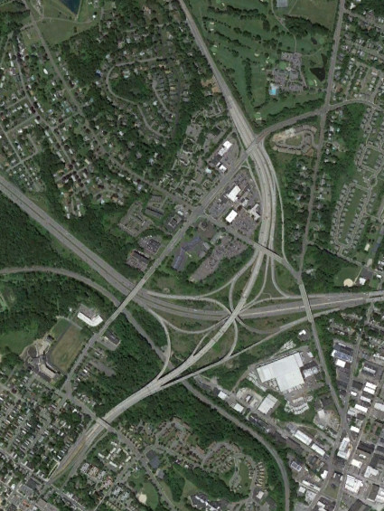 I-90 at the Mid-Crosstown Arterial in 2015