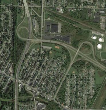 The Thruway at NY 400 in 2018