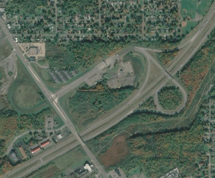 The Thruway at NY 75 in 2020