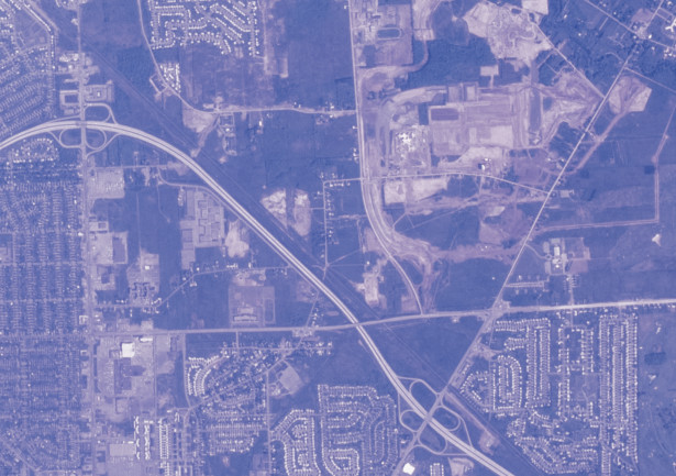 I-290 at the location where I-990 was built in 1971