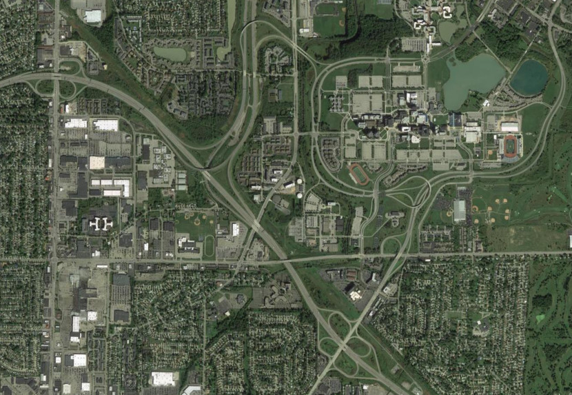 I-290 at the I-990 interchange in 2018