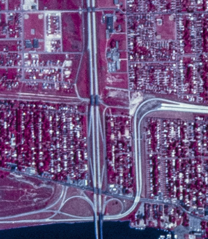 The LaSalle Expressway at I-190 in 1972