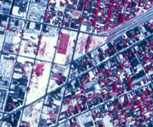 The western end of the Kensington Expressway in 1972