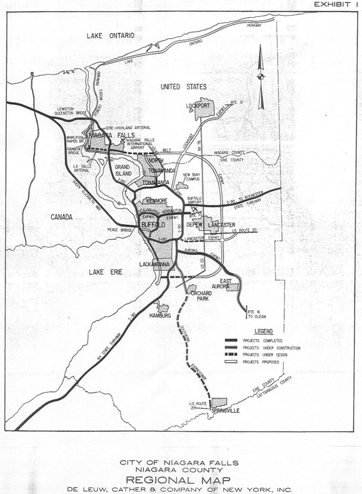 Buffalo/Niagara Falls area planned freeway/expressway network