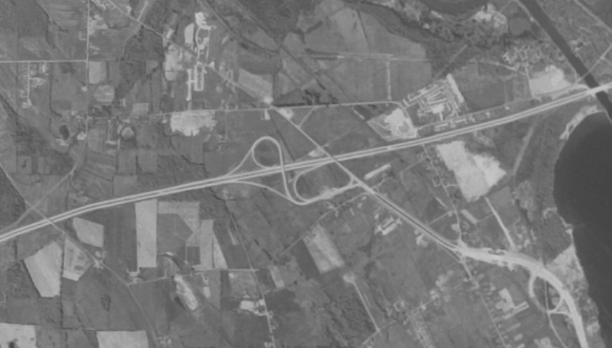 Thruway exit 39 in 1957
