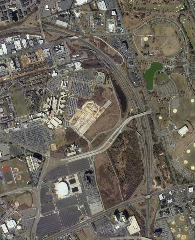 The Meadowbrook State Parkway around NY 24 in 2012