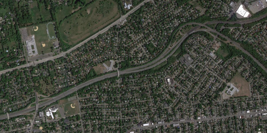 The Northern State Parkway at Post Avenue and the Wantagh State Parkway in 2015