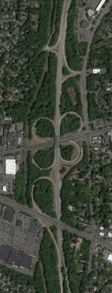 the Sunken Meadow State Parkway at NY 25 in 2015