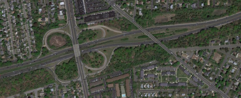 The Southern State Parkway at NY 110 in 2016