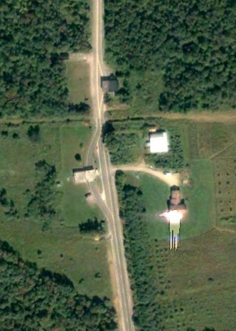 NY 189 and QC 209 at the border in 2007
