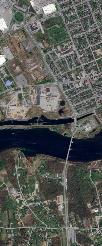 The Canadian side of the Seaway International Bridge in 2022
