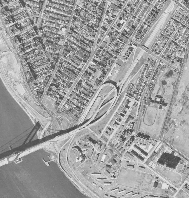 The Gowanus Expressway at the Belt Parkway in 1966