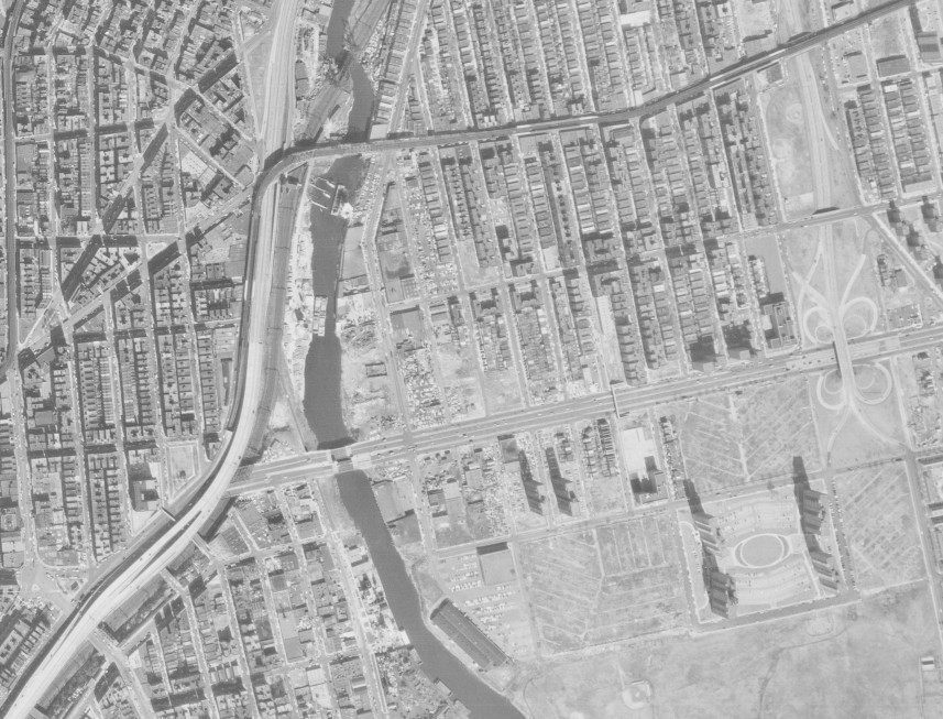 The Bruckner Expressway at the Sheridan Expressway and Bruckner Boulevard in 1966