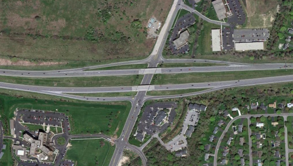 The interchange with Winton Road in 2011