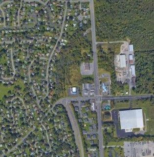 The northern end of John Glenn Boulevard in 2019