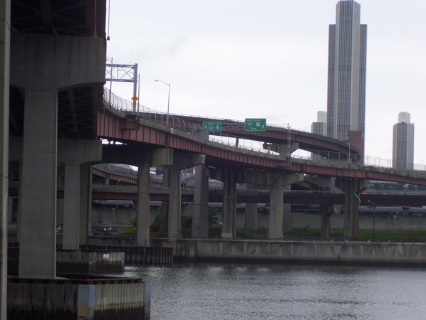 Circle stack interchange in downtown Albany
