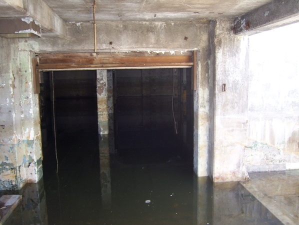 Abandoned service area basement